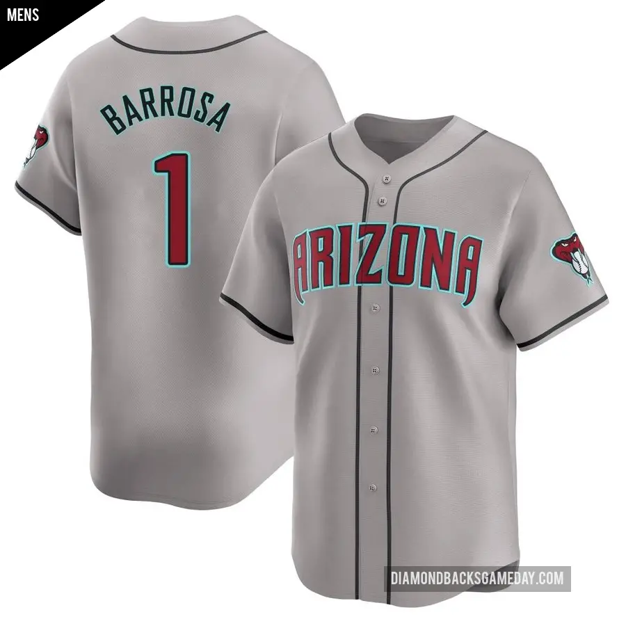 Men's Arizona Diamondbacks ＃1 Jorge Barrosa Limited Gray Away Jersey