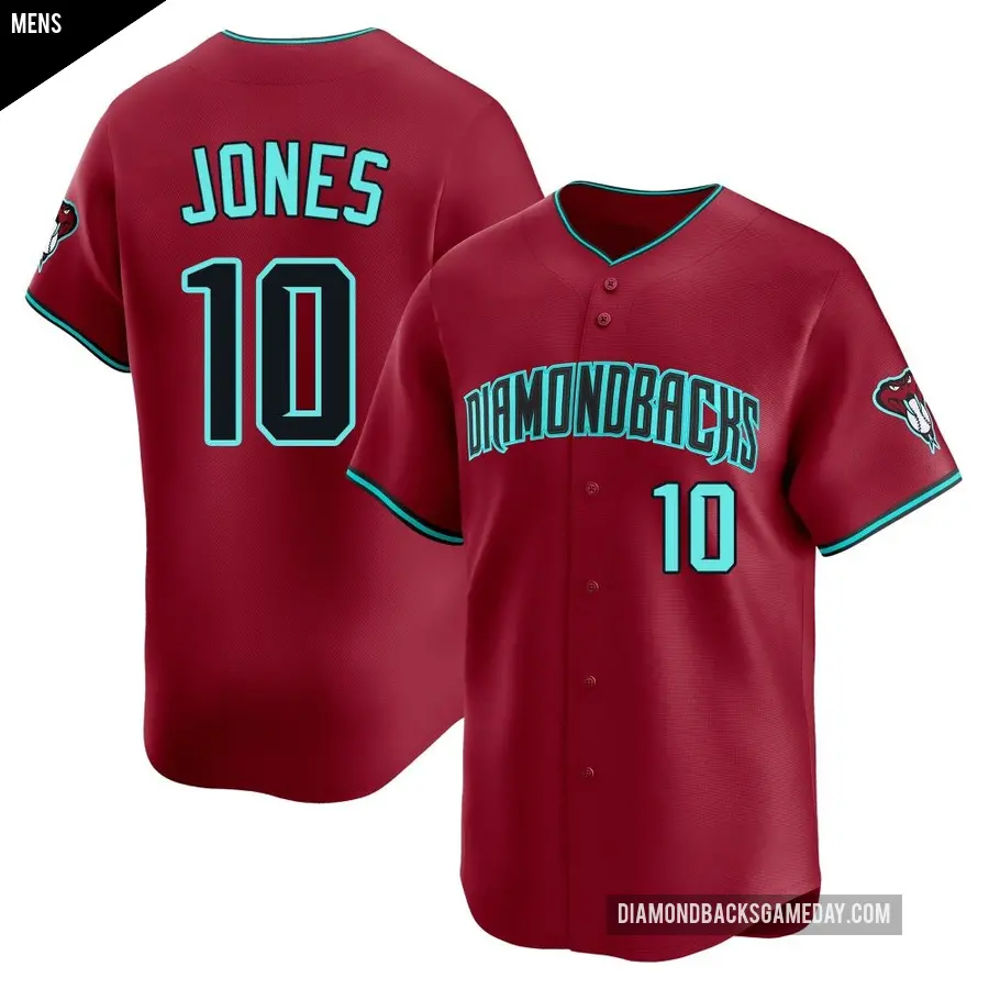 Men's Arizona Diamondbacks ＃10 Adam Jones Limited Red Alternate Jersey