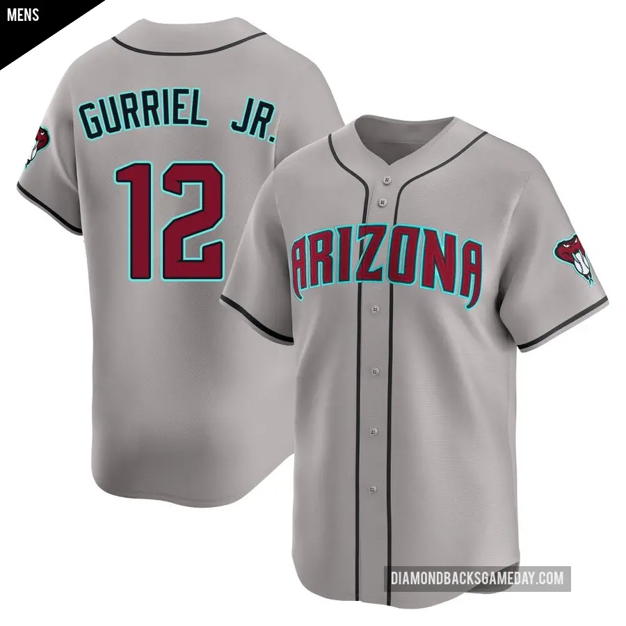 Men's Arizona Diamondbacks ＃12 Lourdes Gurriel Jr. Limited Gray Alternate Jersey