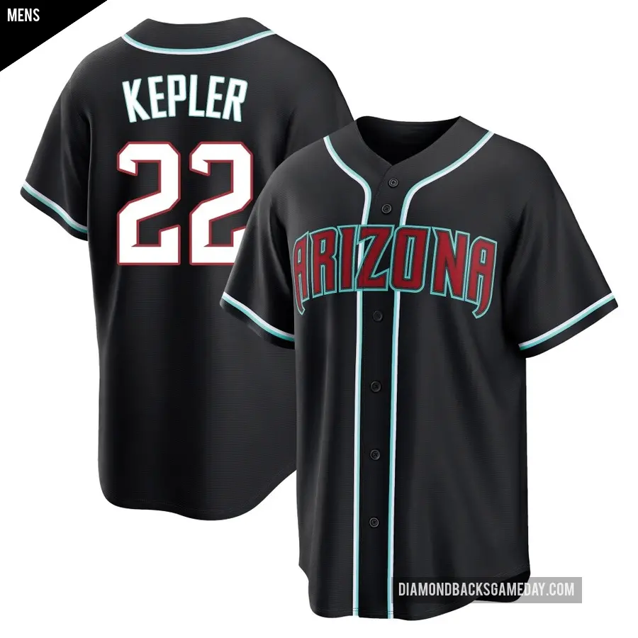 Men's Arizona Diamondbacks ＃22 Max Kepler Replica Black Fashion Out Jersey