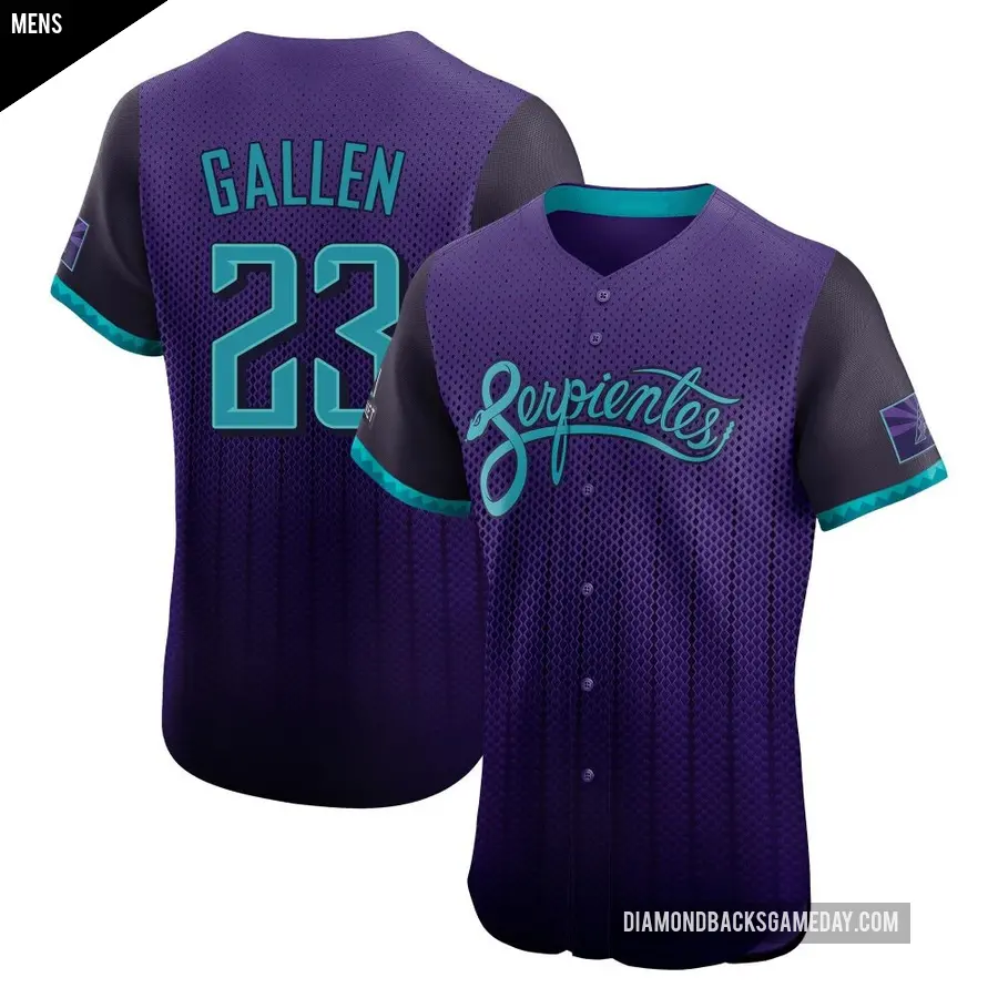 Men's Arizona Diamondbacks ＃23 Zac Gallen Elite Purple 2025 City Connect Jersey