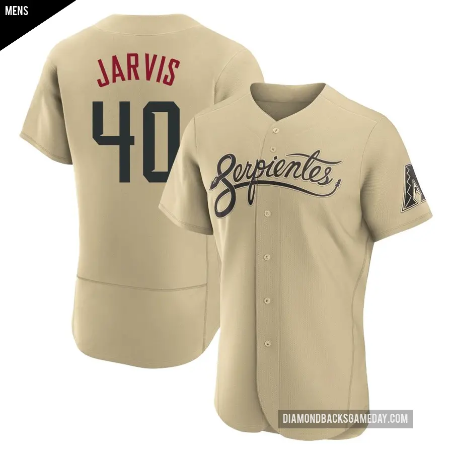 Men's Arizona Diamondbacks ＃40 Bryce Jarvis Authentic Gold 2021 City Connect Jersey