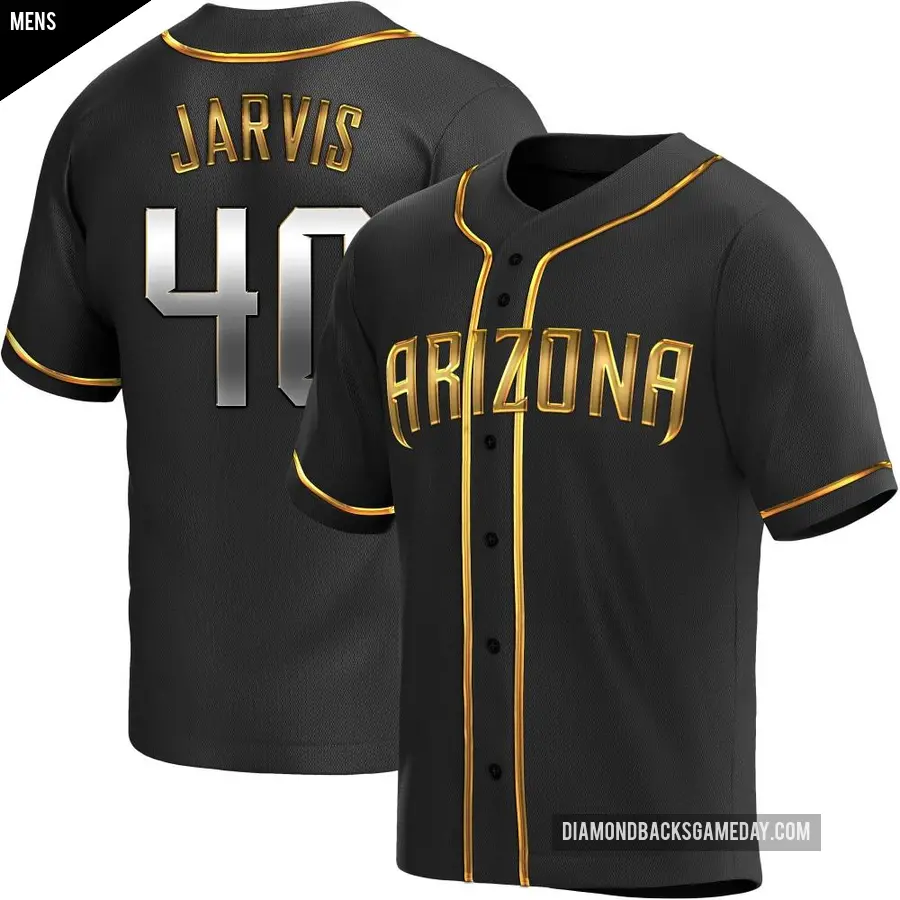 Men's Arizona Diamondbacks ＃40 Bryce Jarvis Replica Gold Black en Alternate Jersey