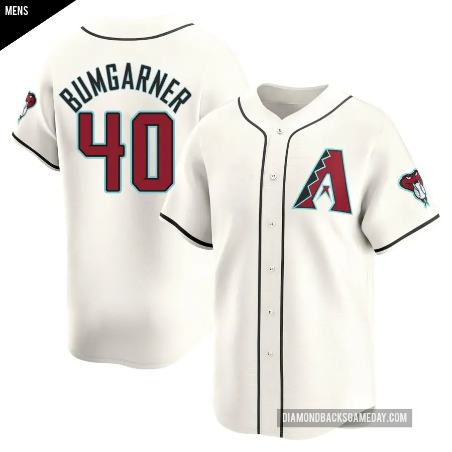 Men's Arizona Diamondbacks ＃40 Madison Bumgarner Limited White Home Jersey