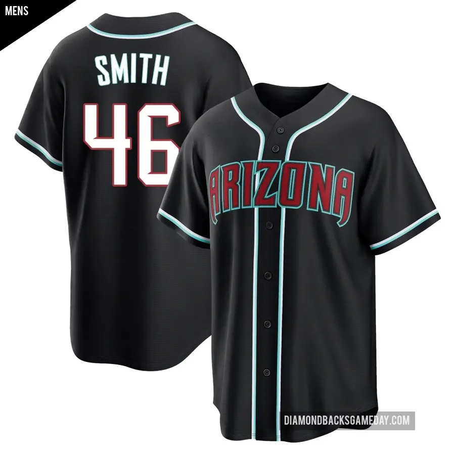 Men's Arizona Diamondbacks ＃46 Riley Smith Replica Black Fashion Out Jersey