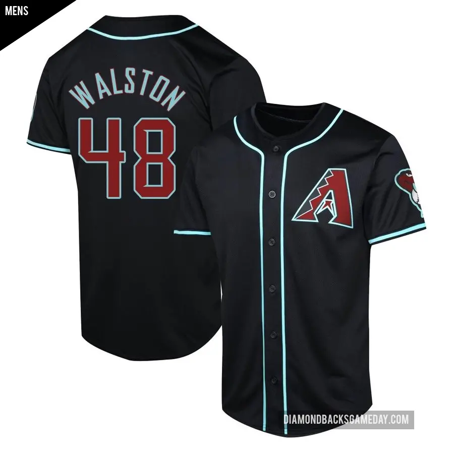 Men's Arizona Diamondbacks ＃48 Blake Walston Limited Black Alternate Jersey