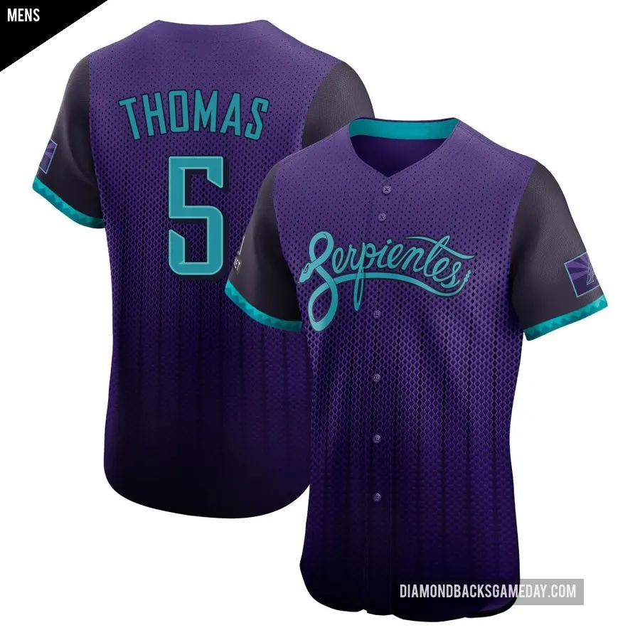 Men's Arizona Diamondbacks ＃5 Alek Thomas Elite Purple 2025 City Connect Jersey