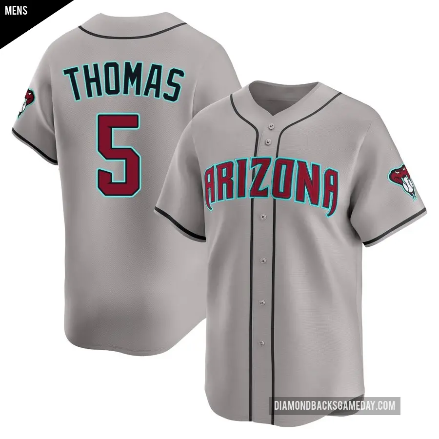 Men's Arizona Diamondbacks ＃5 Alek Thomas Limited Gray Alternate Jersey