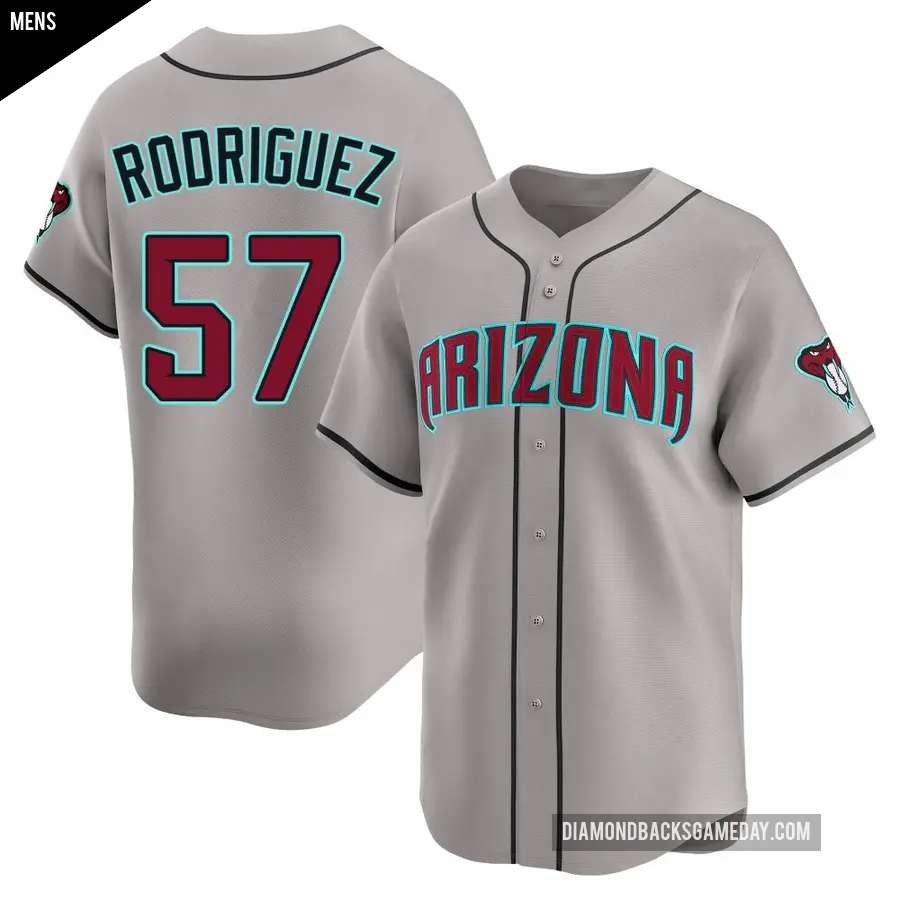 Men's Arizona Diamondbacks ＃57 Eduardo Rodriguez Limited Gray Alternate Jersey