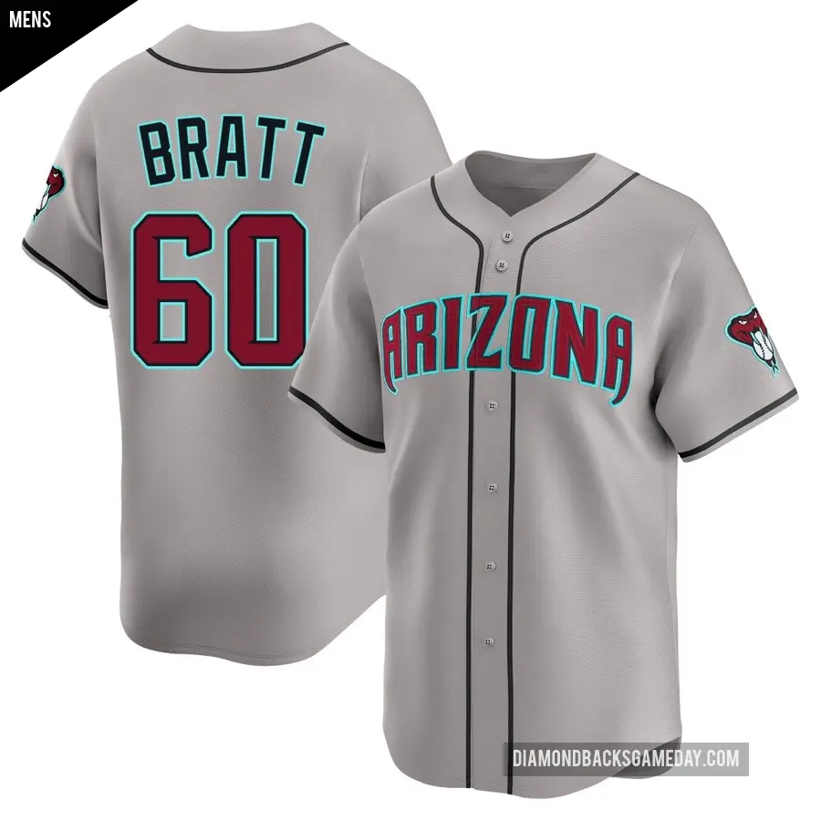Men's Arizona Diamondbacks ＃60 Mitch Bratt Limited Gray Alternate Jersey