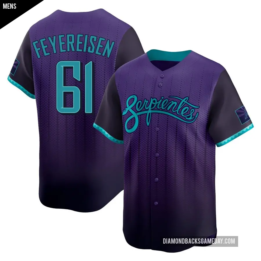 Men's Arizona Diamondbacks ＃61 J.P. Feyereisen Limited Purple 2025 City Connect Jersey