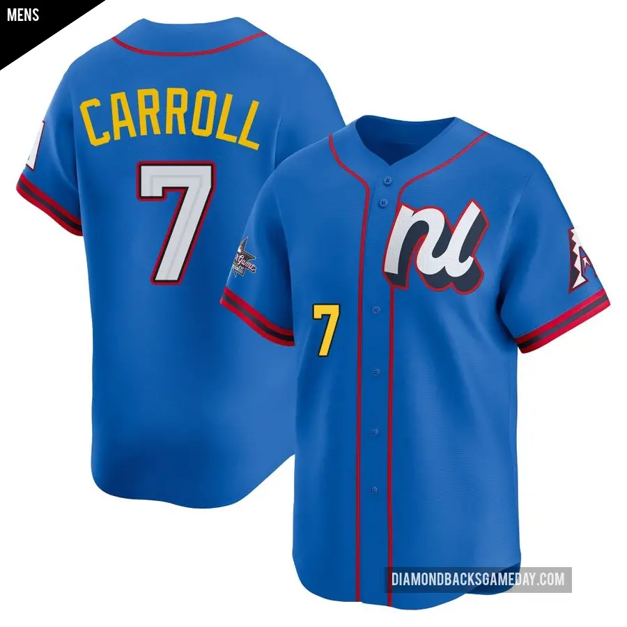 Men's Arizona Diamondbacks ＃7 Corbin Carroll Limited Blue National League 2025 All-Star Edition Jersey