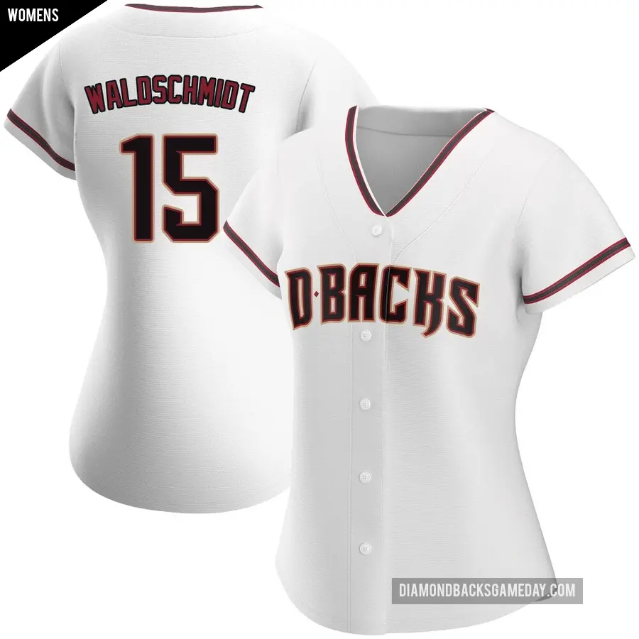 Women's Arizona Diamondbacks ＃15 Ryan Waldschmidt Authentic White Home Jersey