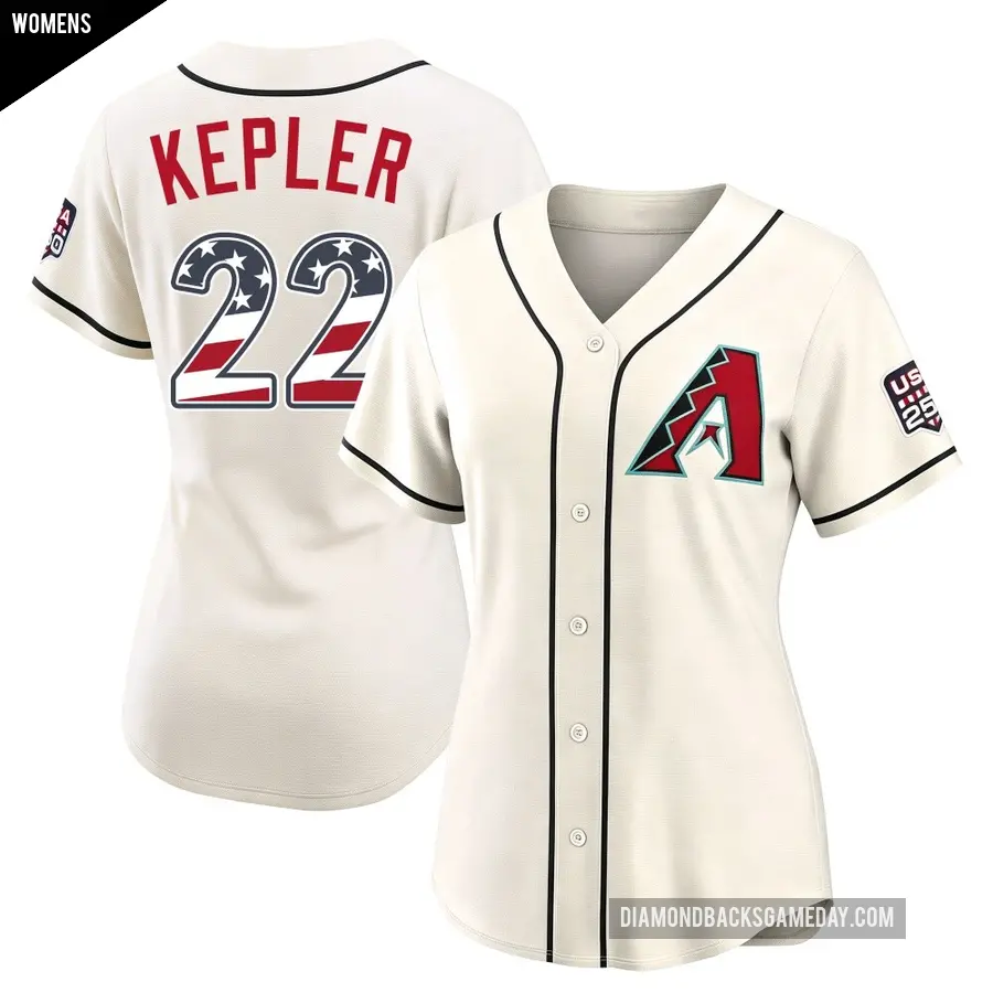 Women's Arizona Diamondbacks ＃22 Max Kepler Limited Cream USA 250 Fourth Of July Home Stadium Jersey