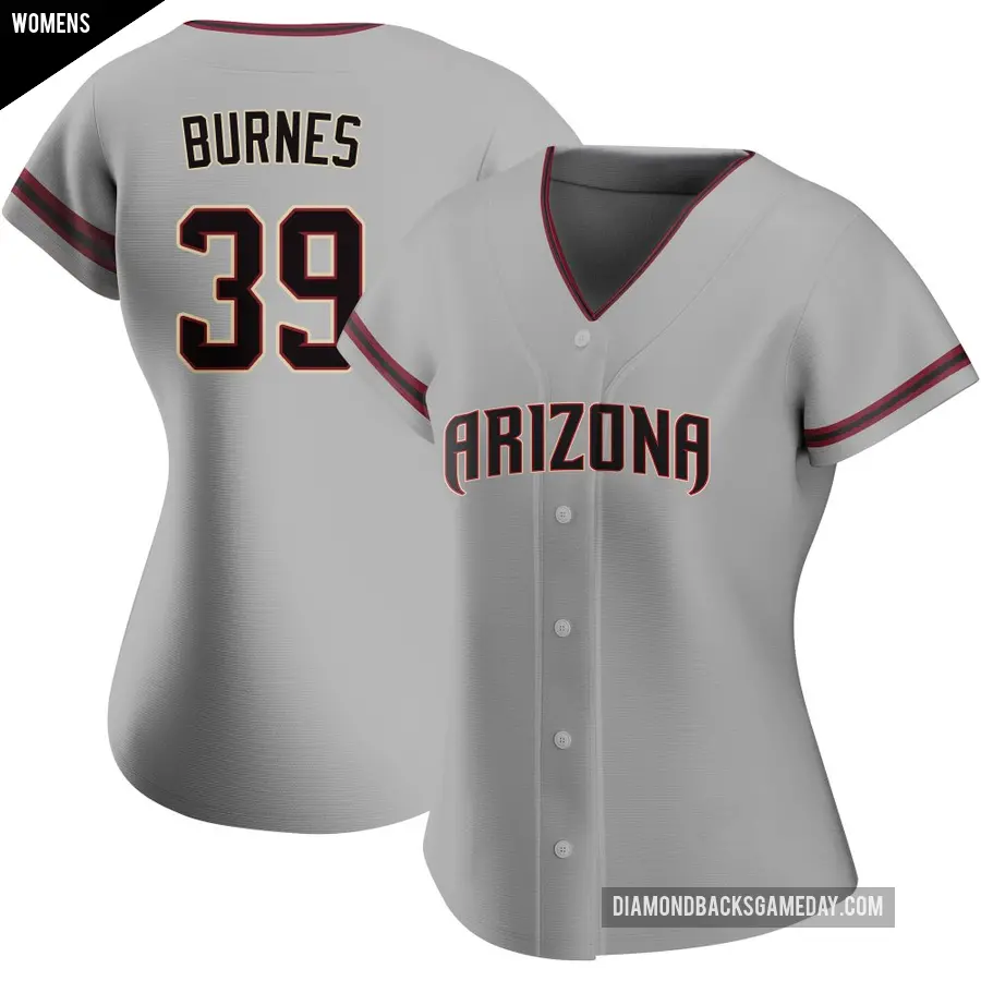 Women's Arizona Diamondbacks ＃39 Corbin Burnes Authentic Gray Road Jersey