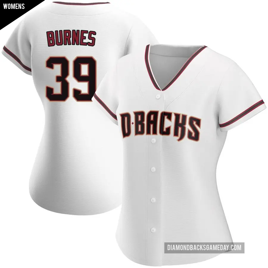 Women's Arizona Diamondbacks ＃39 Corbin Burnes Authentic White Home Jersey