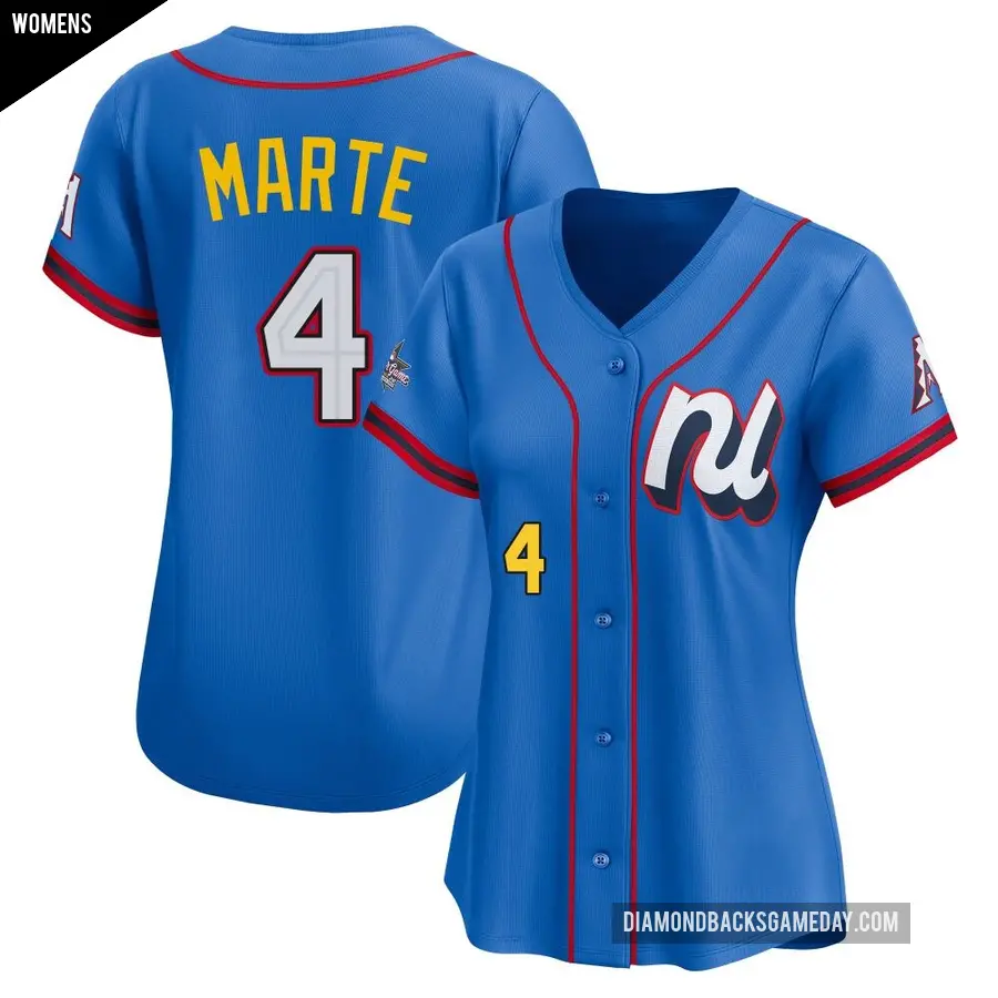 Women's Arizona Diamondbacks ＃4 Ketel Marte Limited Blue National League 2025 All-Star Edition Jersey