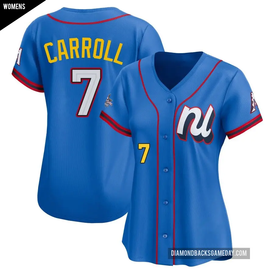 Women's Arizona Diamondbacks ＃7 Corbin Carroll Limited Blue National League 2025 All-Star Edition Jersey