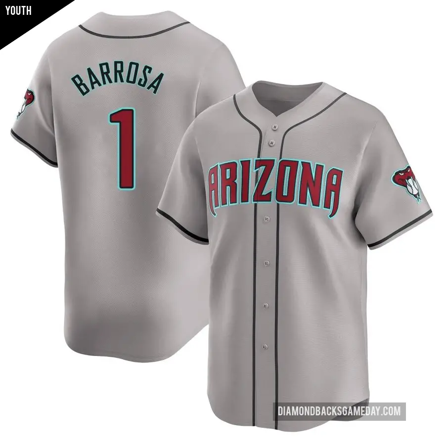 Youth Arizona Diamondbacks ＃1 Jorge Barrosa Limited Gray Away Jersey