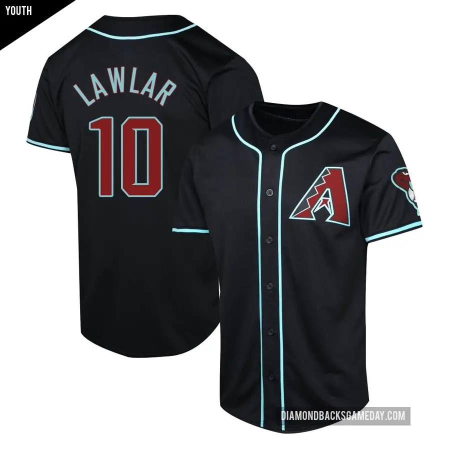 Youth Arizona Diamondbacks ＃10 Jordan Lawlar Limited Black Alternate Jersey