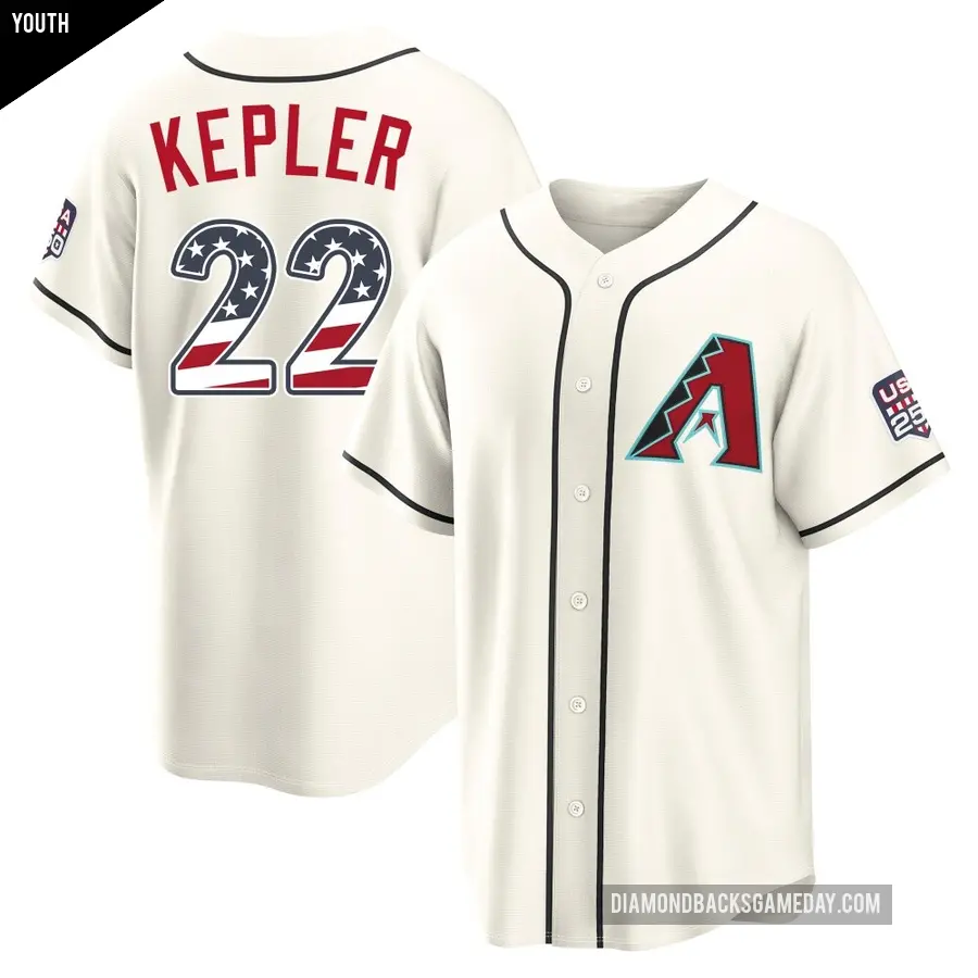 Youth Arizona Diamondbacks ＃22 Max Kepler Limited Cream USA 250 Fourth Of July Home Stadium Jersey