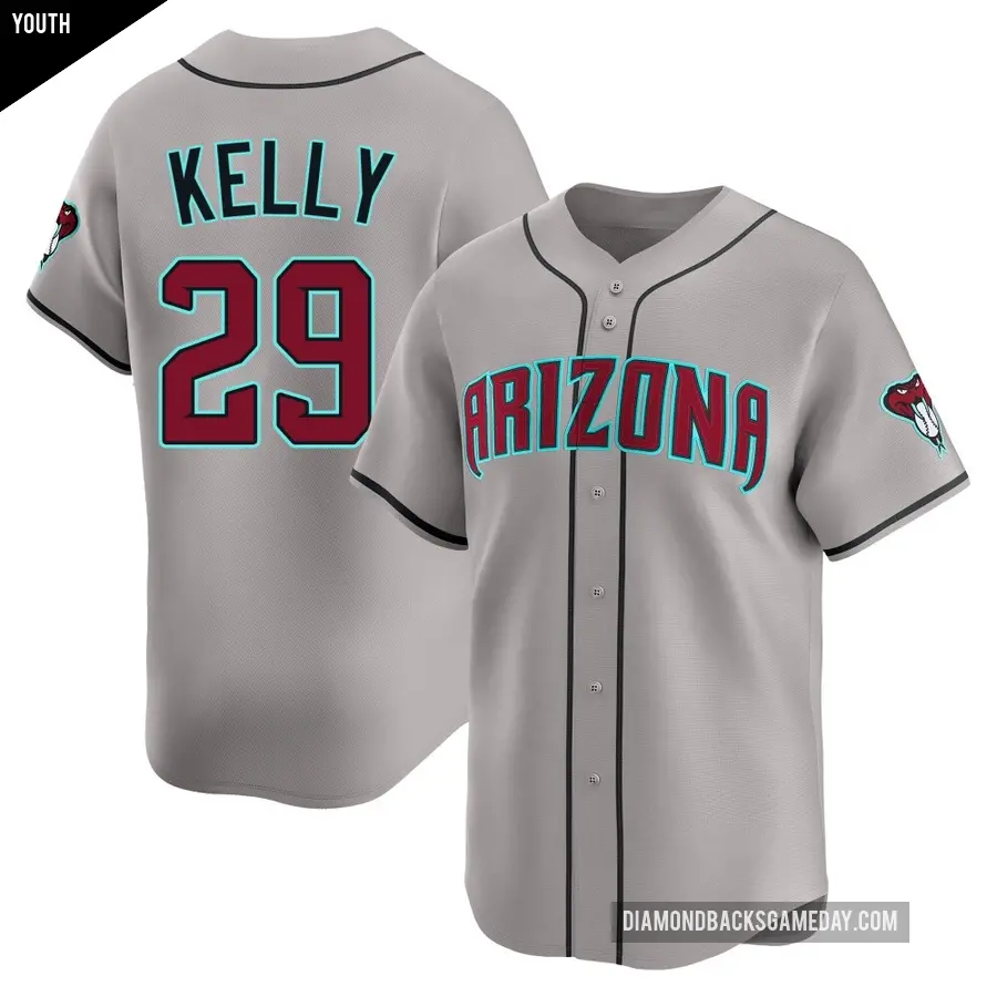 Youth Arizona Diamondbacks ＃29 Merrill Kelly Limited Gray Alternate Jersey