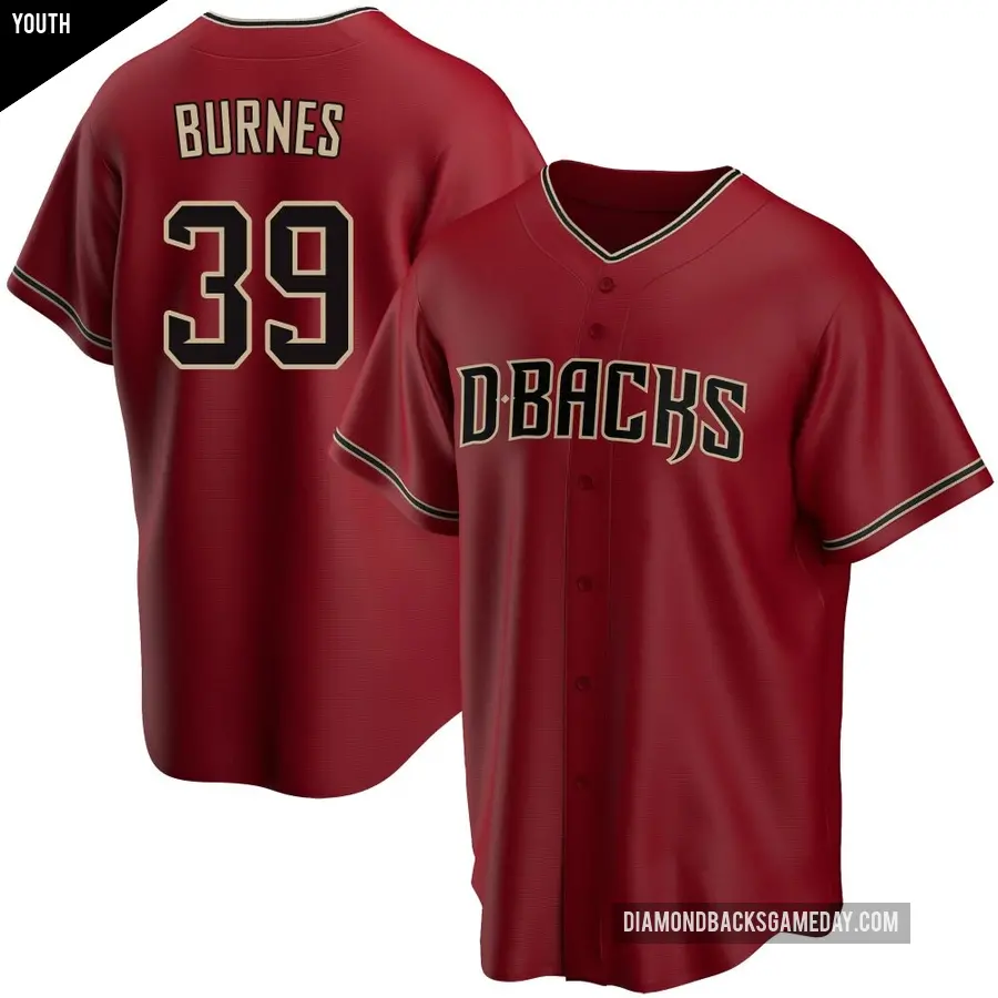 Youth Arizona Diamondbacks ＃39 Corbin Burnes Replica Red Alternate Jersey