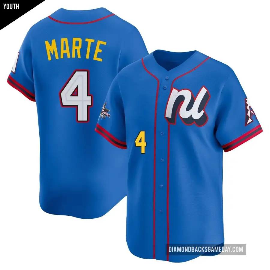Youth Arizona Diamondbacks ＃4 Ketel Marte Limited Blue National League 2025 All-Star Edition Jersey