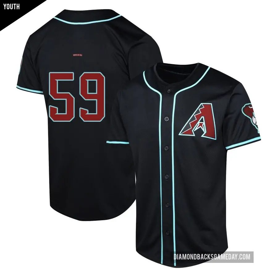 Youth Arizona Diamondbacks ＃59 Christian Montes De Oca Limited Black Alternate Jersey