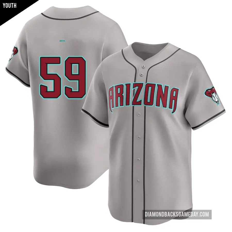 Youth Arizona Diamondbacks ＃59 Christian Montes De Oca Limited Gray Away Jersey