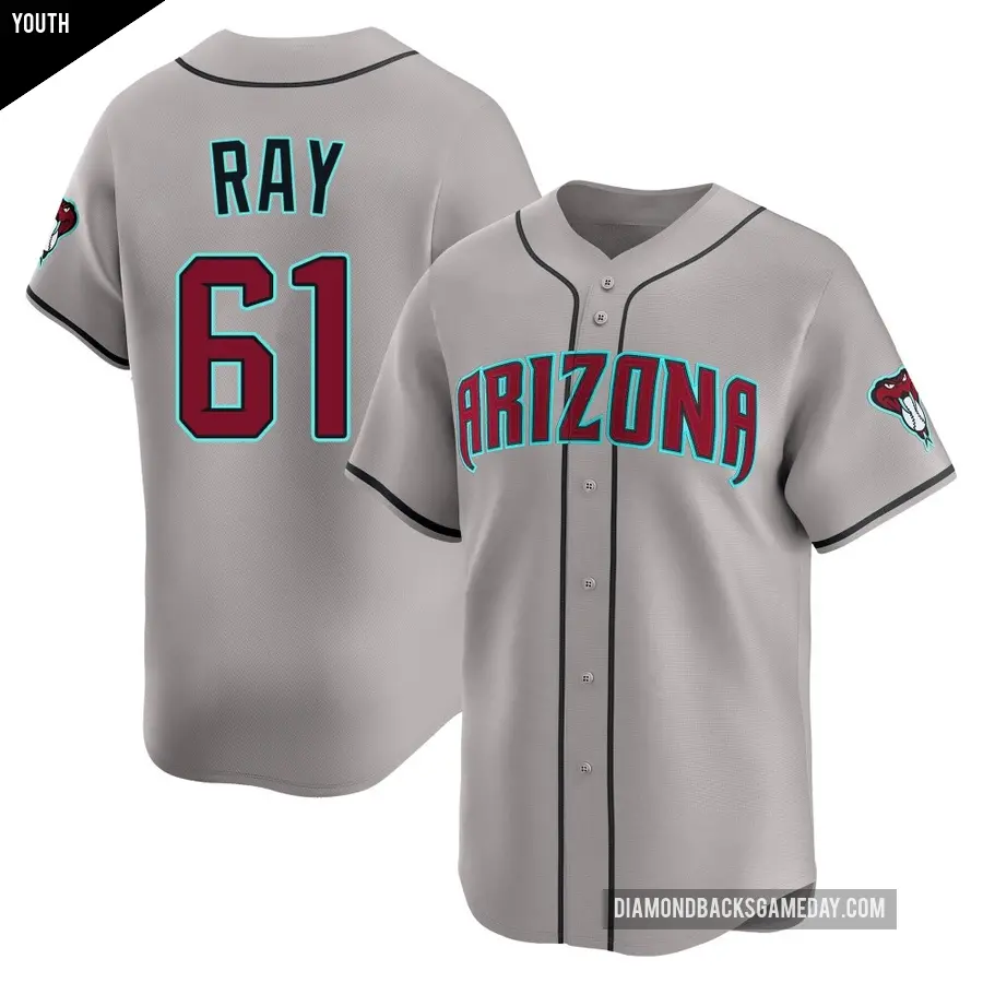 Youth Arizona Diamondbacks ＃61 Dylan Ray Limited Gray Alternate Jersey