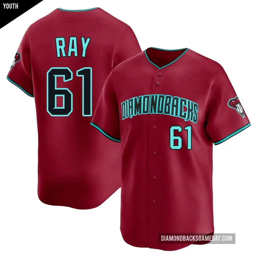Youth Arizona Diamondbacks ＃61 Dylan Ray Limited Red Alternate Jersey
