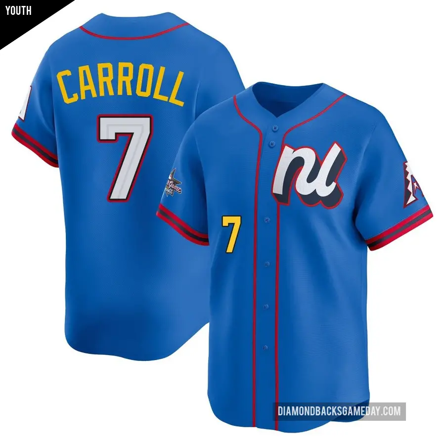 Youth Arizona Diamondbacks ＃7 Corbin Carroll Limited Blue National League 2025 All-Star Edition Jersey